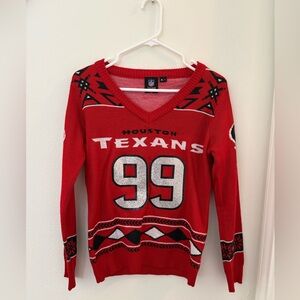 Houston Texans 99 JJ Watt Sweater Bling Women’s Size Small NFL Apparel